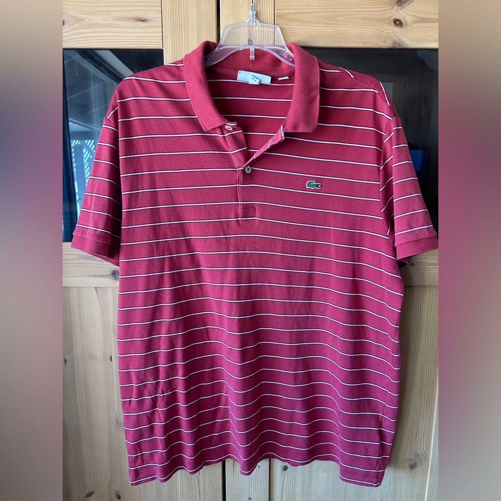 Lacoste regular fit striped polo shirt